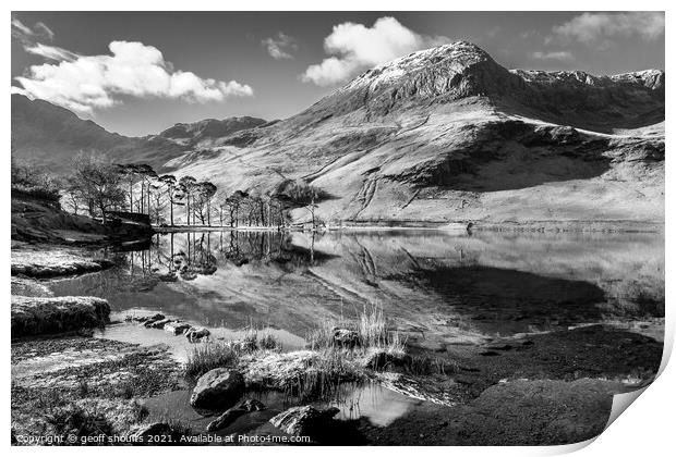 Buttermere, monochrome Print by geoff shoults