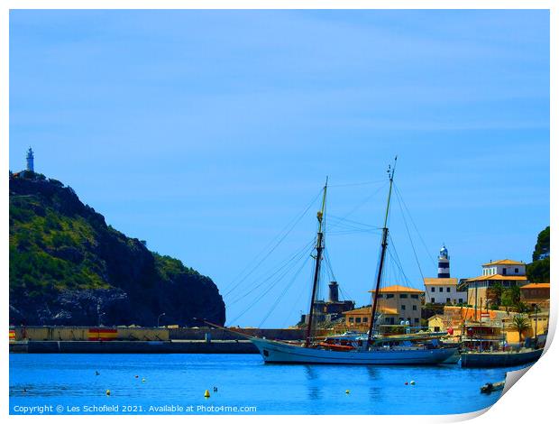 Port Soller  Majorca Print by Les Schofield