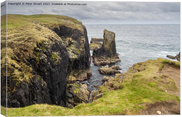 Rocks and Point at the Butt of Lewis, Outer Hebrides Canvas Print by Peter Stuart