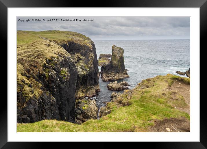 Rocks and Point at the Butt of Lewis, Outer Hebrides Framed Mounted Print by Peter Stuart