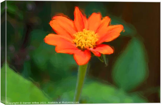 Radiant Mexican Sunflower Painting Canvas Print by Darren Wilkes