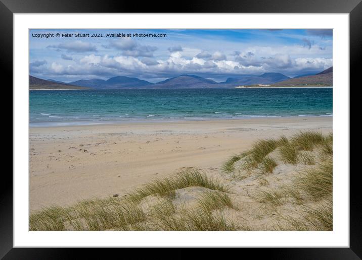 Luskentyre Beach, Isle of Harris Outer Hebrides Framed Mounted Print by Peter Stuart