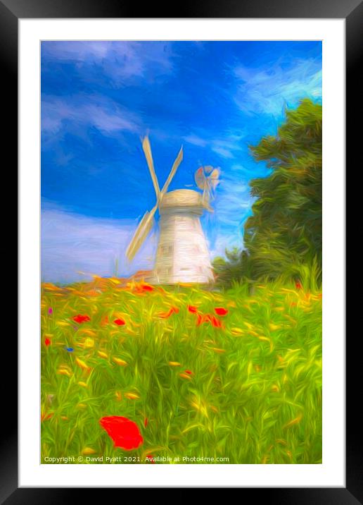 Windmill Meadow Art Framed Mounted Print by David Pyatt