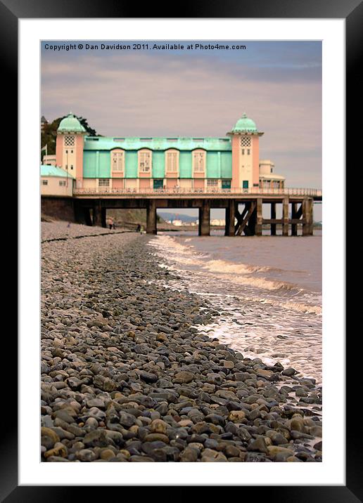 Penarth Pier and Beach Framed Mounted Print by Dan Davidson