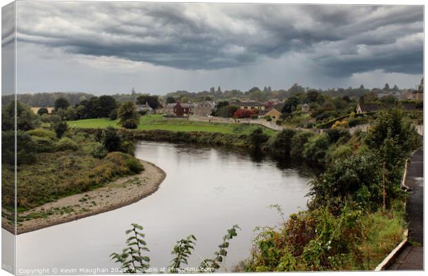 The River Tweed In Coldstream Canvas Print by Kevin Maughan