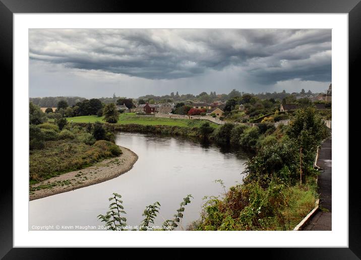 The River Tweed In Coldstream Framed Mounted Print by Kevin Maughan