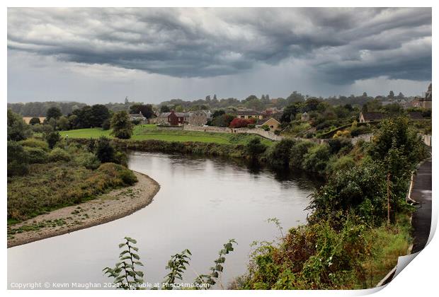 The River Tweed In Coldstream Print by Kevin Maughan