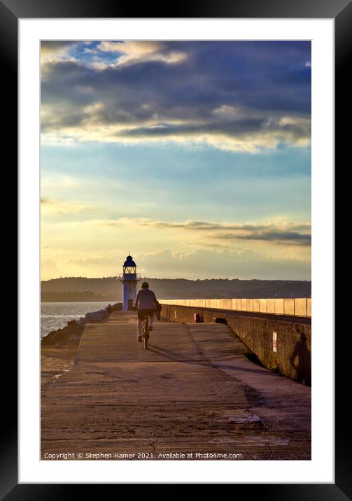 Evening Cycle Ride Framed Mounted Print by Stephen Hamer