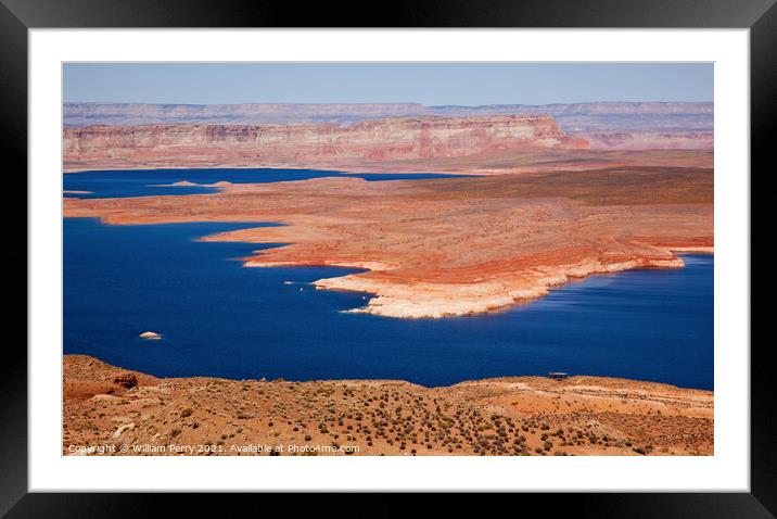 Wahweap Bay Red Rocks Lake Powell Glen Canyon Recreation Area Ar Framed Mounted Print by William Perry