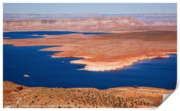 Wahweap Bay Red Rocks Lake Powell Glen Canyon Recreation Area Ar Print by William Perry