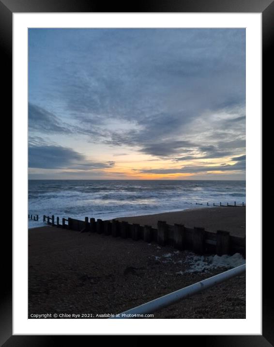 Bexhill sunset Framed Mounted Print by Chloe Rye