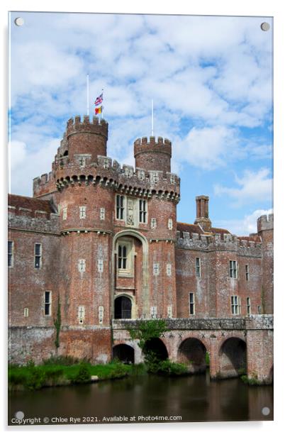 Herstmonceux Castle Acrylic by Chloe Rye