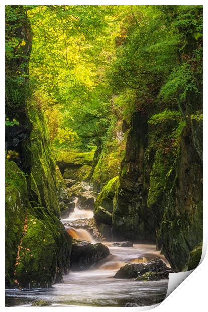 Fairy Falls - Betws y Coed Print by Rory Trappe