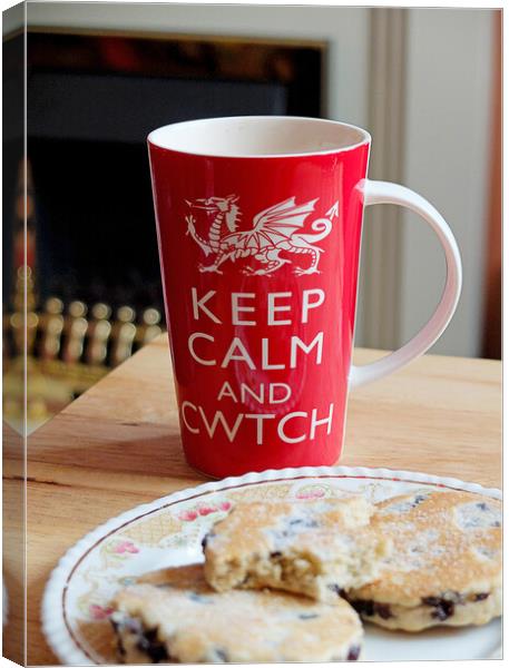 Keep calm and cwtch Canvas Print by Catherine Joll
