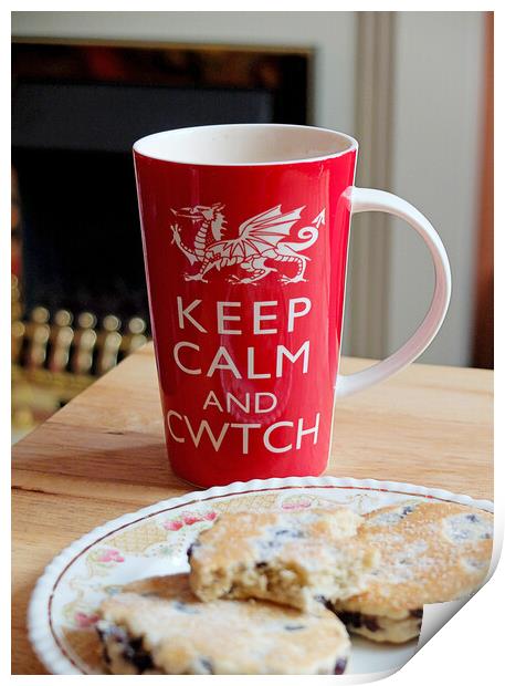 Keep calm and cwtch Print by Catherine Joll