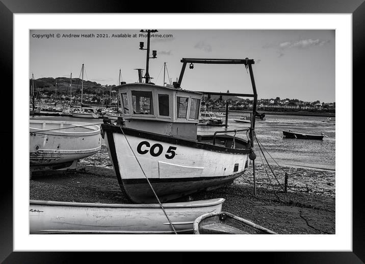  Awaiting the Tide  Framed Mounted Print by Andrew Heath