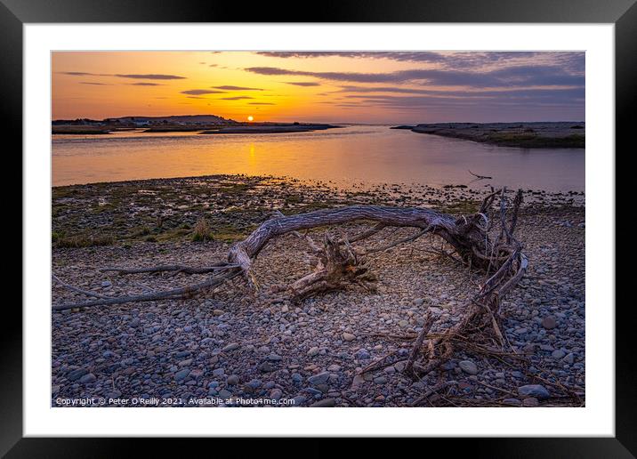 River Spey Estuary Sunset Framed Mounted Print by Peter O'Reilly