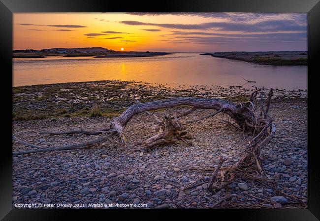 River Spey Estuary Sunset Framed Print by Peter O'Reilly