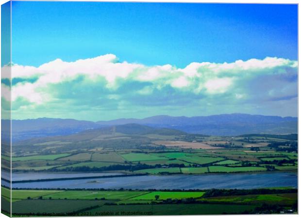 View from Aileach of Grianan Canvas Print by Stephanie Moore
