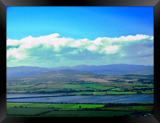 View from Aileach of Grianan Framed Print by Stephanie Moore