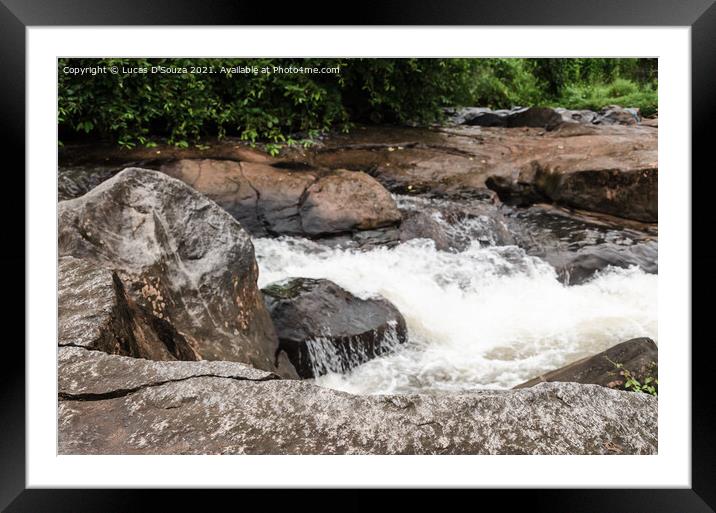Rocky stream  Framed Mounted Print by Lucas D'Souza