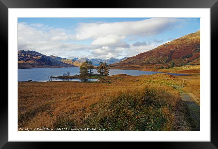 Loch Arklet Framed Mounted Print by David Mccandlish
