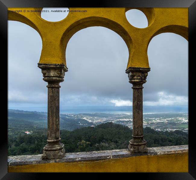 View from Sintra Pena Palace Framed Print by Jo Sowden