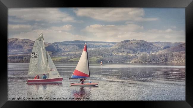 Boats on Ullswater Framed Print by Zoe Rawcliffe
