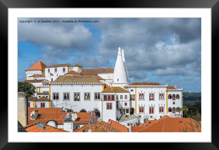 The Royal Palace , Sintra, Portugal Framed Mounted Print by Jo Sowden