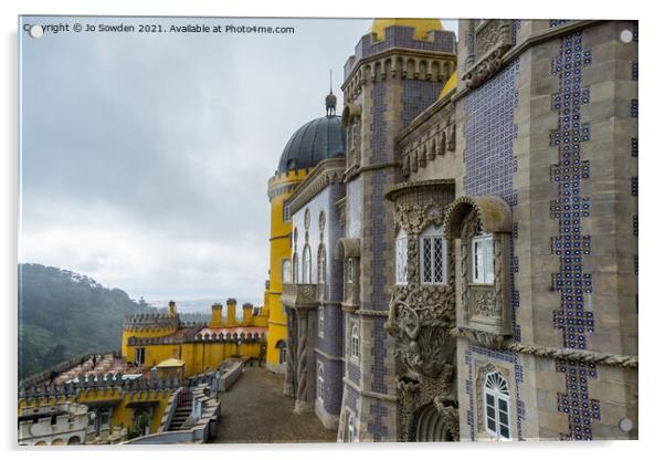 Pena Palace, Sintra Acrylic by Jo Sowden