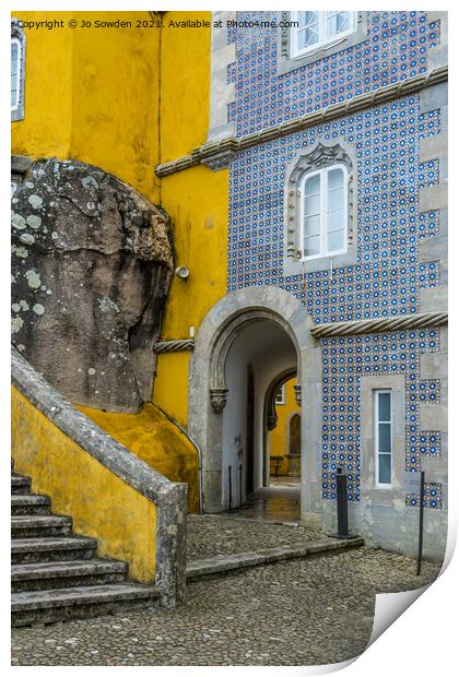 Pena Palace Architecture, Portugal Print by Jo Sowden