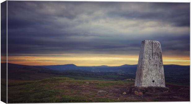 Weets trig point Canvas Print by Zoe Rawcliffe