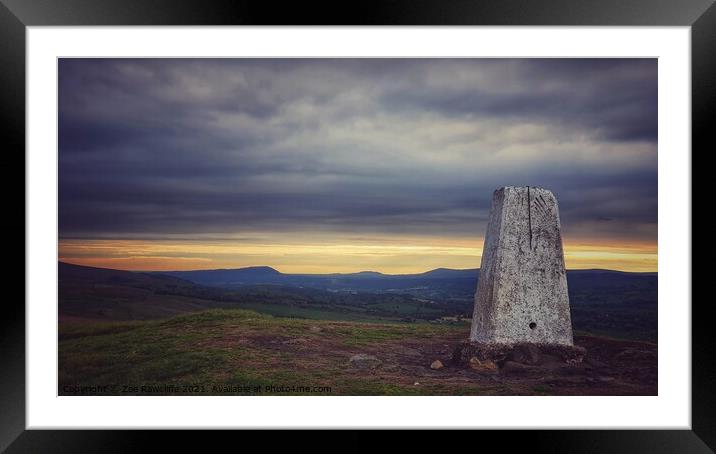 Weets trig point Framed Mounted Print by Zoe Rawcliffe