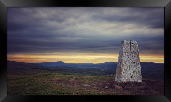 Weets trig point Framed Print by Zoe Rawcliffe