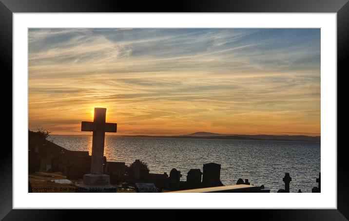 Sunset cross Framed Mounted Print by Zoe Rawcliffe