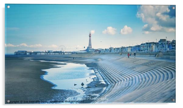 Blackpool clouds Acrylic by Zoe Rawcliffe