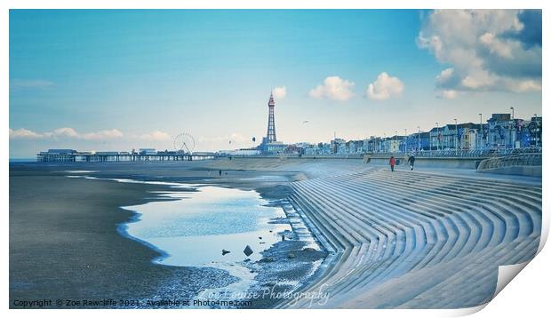 Blackpool clouds Print by Zoe Rawcliffe