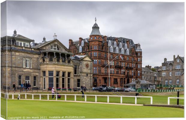 Tee Off at St Andrews Canvas Print by Jim Monk