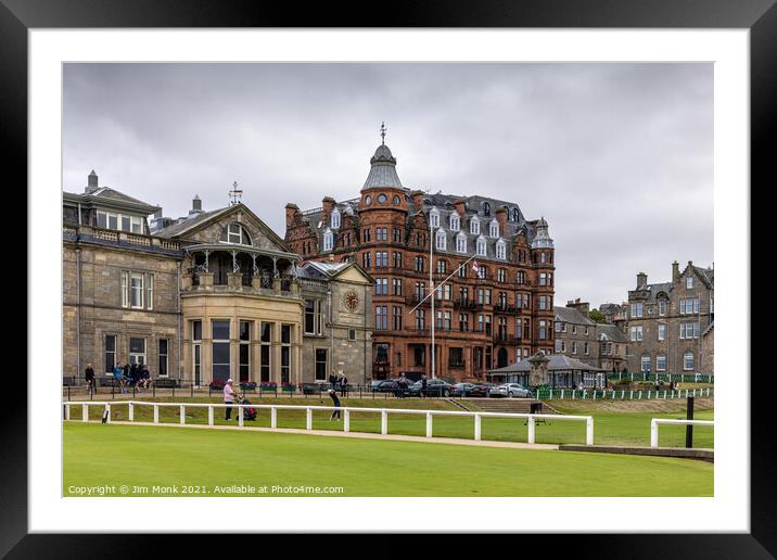 Tee Off at St Andrews Framed Mounted Print by Jim Monk