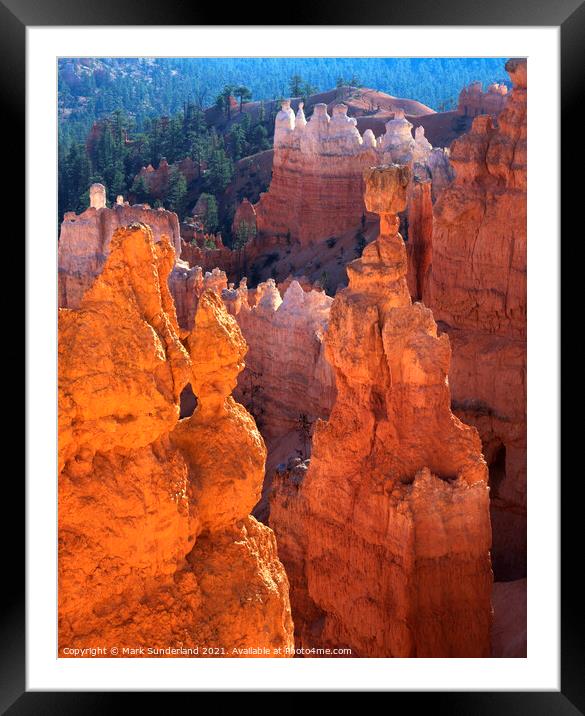 Thors Hammer Bryce Canyon Framed Mounted Print by Mark Sunderland