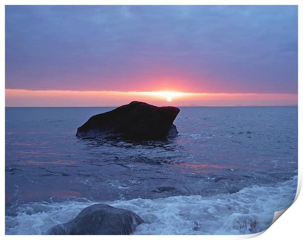 Lleyn Peninsula Coast Sunset. Print by paulette hurley