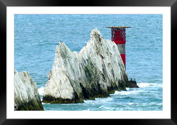 Iconic Needles Lighthouse Framed Mounted Print by Roger Mechan