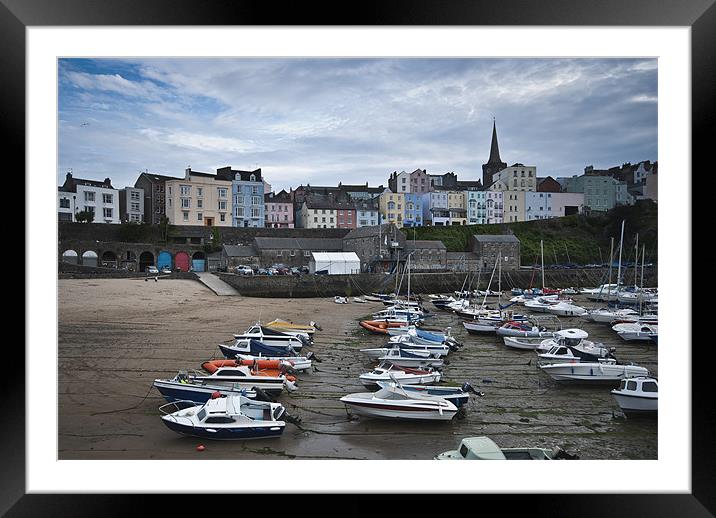 Tenby Framed Mounted Print by Steve Purnell