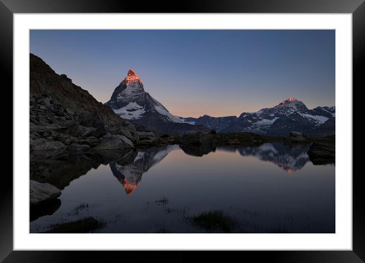 Matterhorn Framed Mounted Print by Sandra Kepkowska