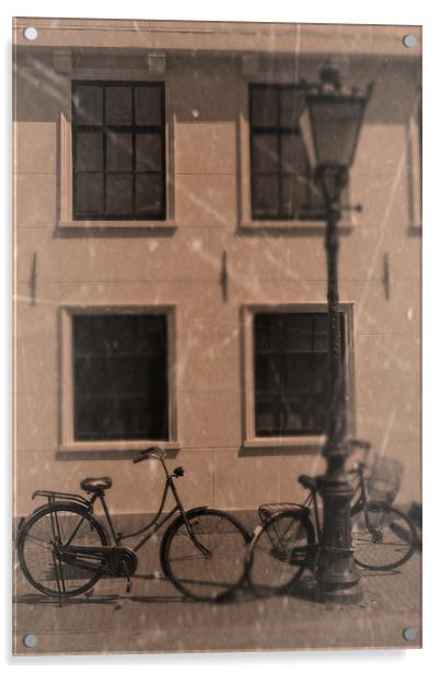 Vintage Bicycles Acrylic by Kieran Brimson