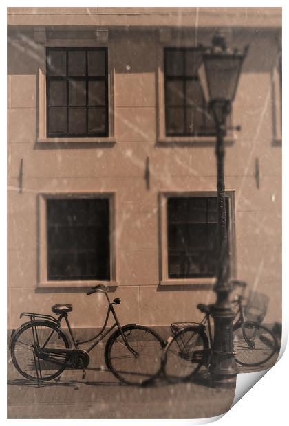 Vintage Bicycles Print by Kieran Brimson