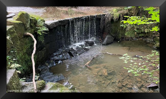 Knypersley waterfall Framed Print by Daryl Pritchard videos