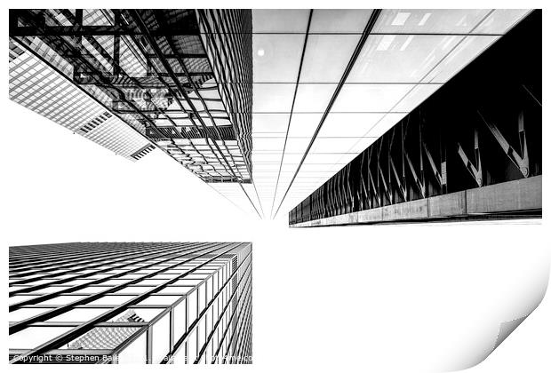 London Financial Buildings, Monochrome. Print by Stephen Bailey