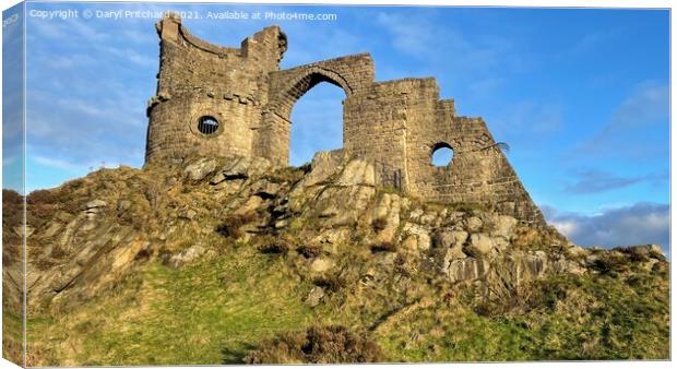 Mow cop castle Canvas Print by Daryl Pritchard videos