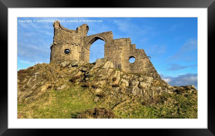 Mow cop castle Framed Mounted Print by Daryl Pritchard videos